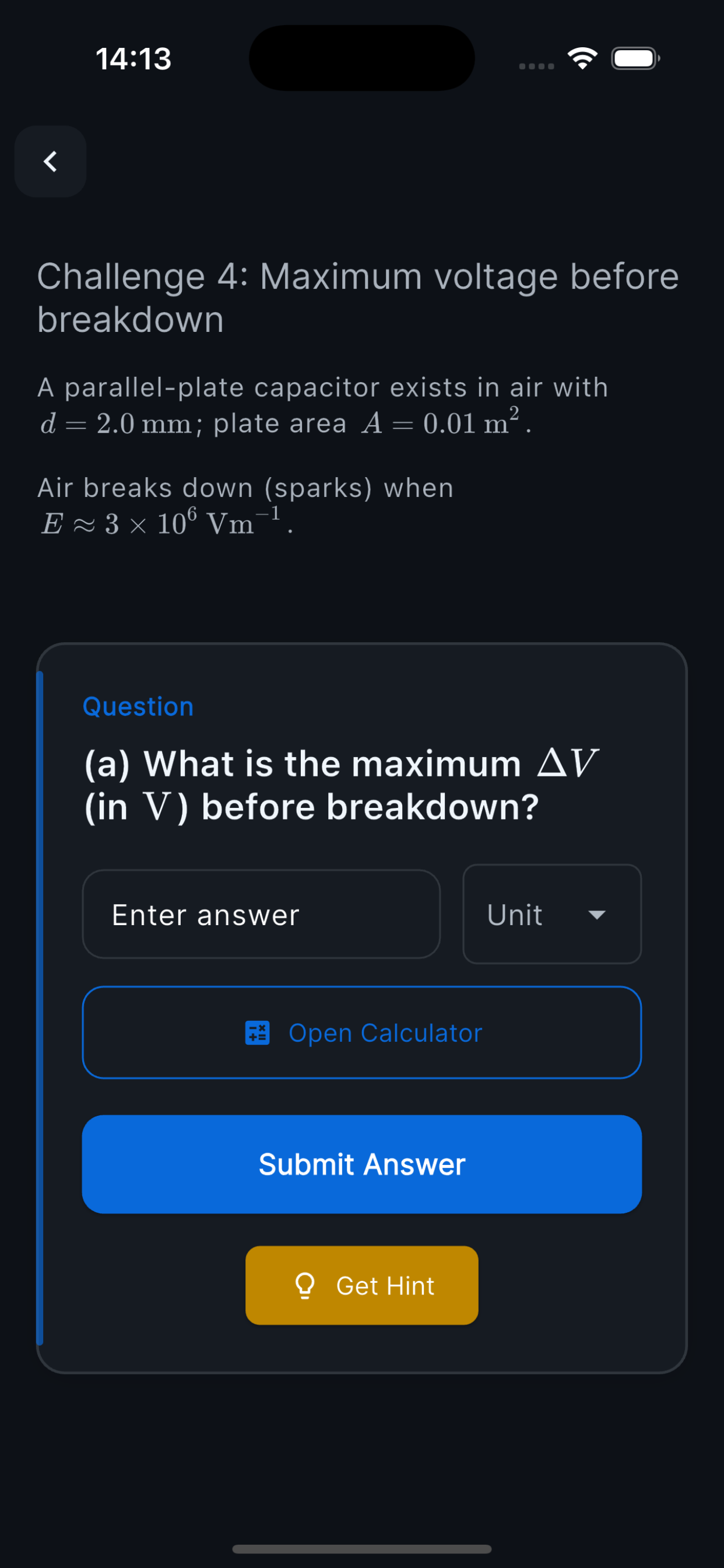 Decipher Physics App Screenshot